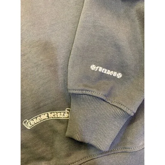 Authentic Chrome Hearts Side Zip Sweatshirt Cross Motif Made in Hollywood S NWOT - Picture 12 of 14